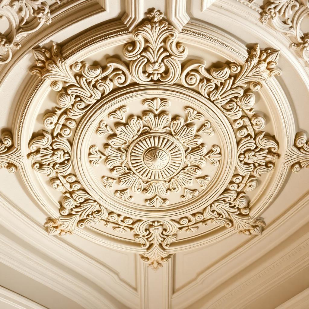 Deckenrosette in Sumpfkalk